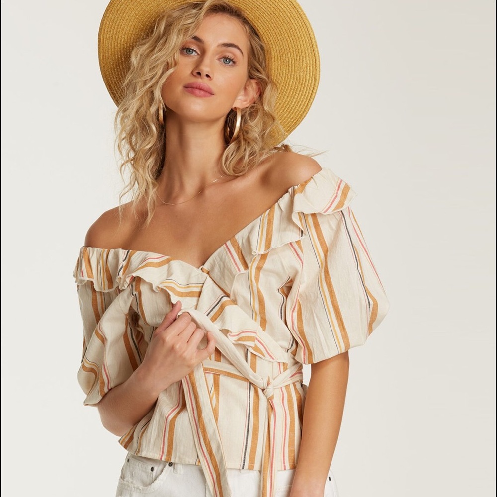 🌴🌼BILLABONG- BABES ALL DAY BLOUSE🌼🌴 - Picture 6 of 8